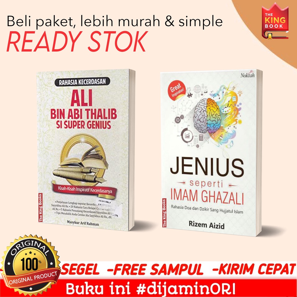Paket 2 Buku Rahasia Kecerdasan Ali bin Abi Thalib Super Jenius Jenius seperti Imam ghazali