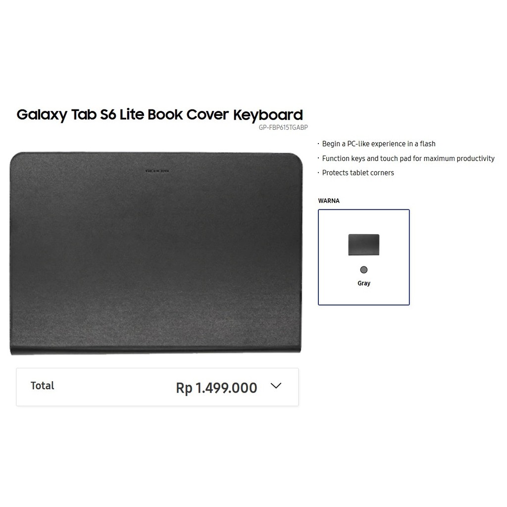 Keyboard Cover Samsung Galaxy TAB S6 Lite - Original