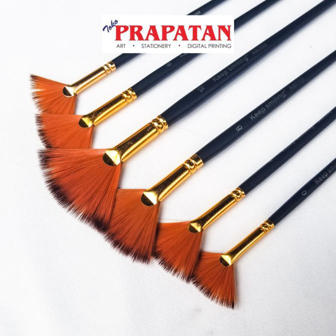 

TERMURAH Kuas Lukis Kipas Keep Smiling set 6 pcs A6088 / Fan Brush Kode 47