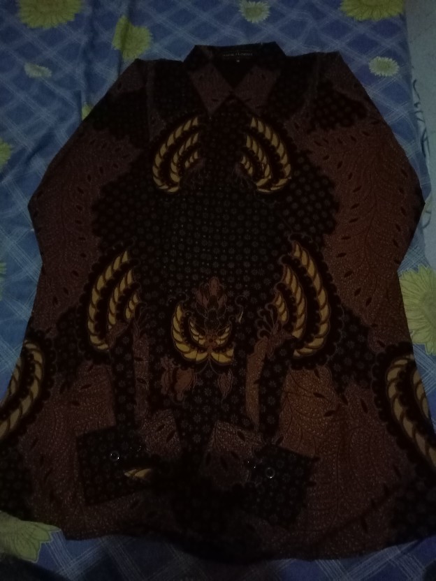 Batik Solo Kapal Kandas Sogan Kemeja Pria Slimfit Katun Halus Sragenan Full Furing