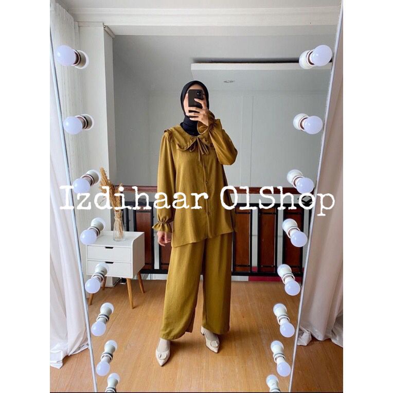 DELILA ONESET | RUBY CRINKLE BLOUSE | BLOUSE CRINKLE PREMIUM ATASAN WANITA | Ootd fashion | Viral tiktok 2022 | IZDIHAAR OLSHOP