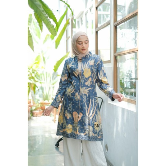 Baju Batik Wanita Modern M L XL XXL Atasan Batik Kerja Wanita Tunik Batik Wanita Kantor Batik Modern Seragam Batik