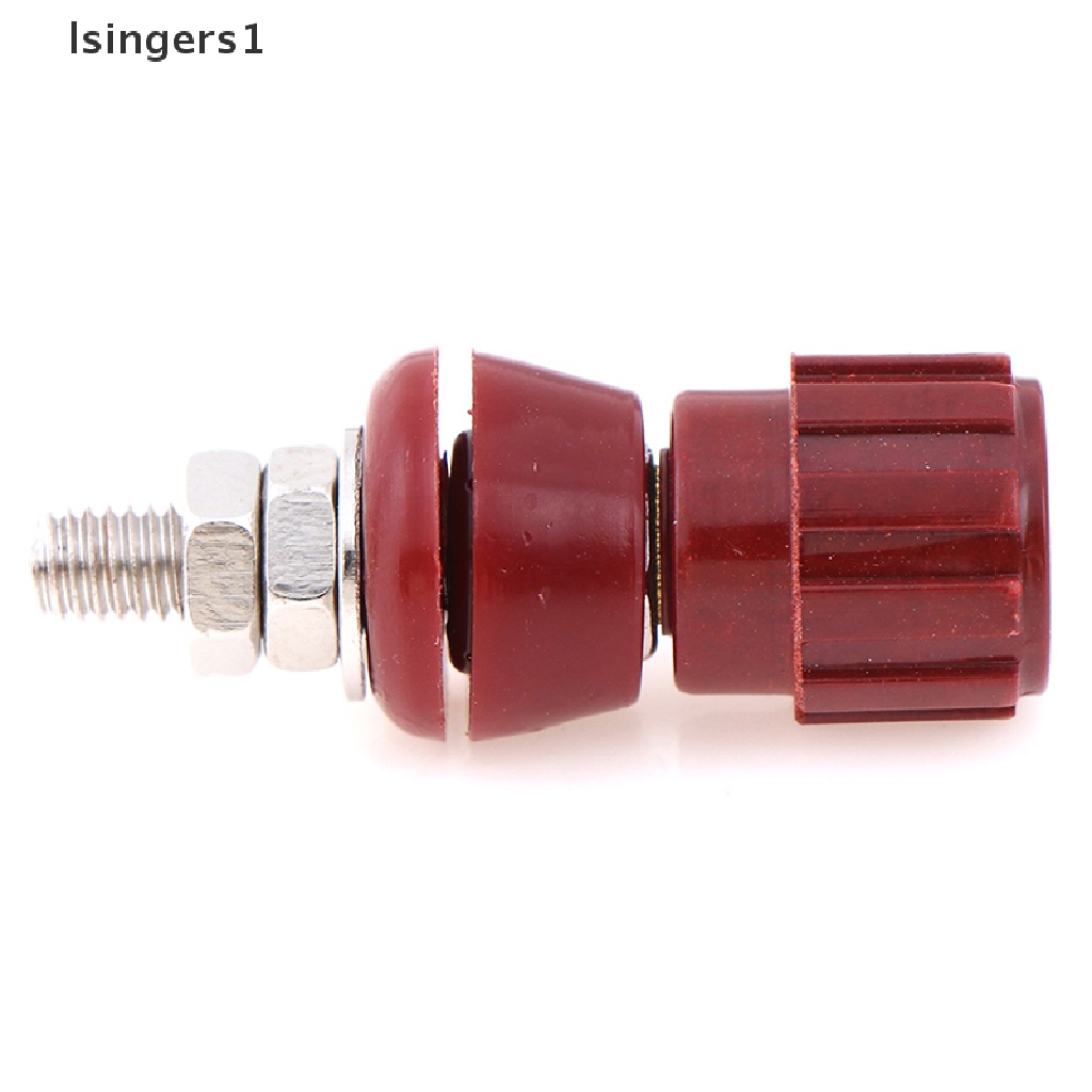 (lsingers1) 2pcs / set Terminal Power Adapter JS-107 Bahan Tembaga Warna Merah / Hitam Ukuran 5mm