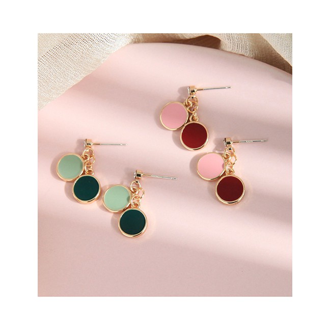 LRC Anting Tusuk Fashion Enamel Glazed Ring Stud Earrings D84681