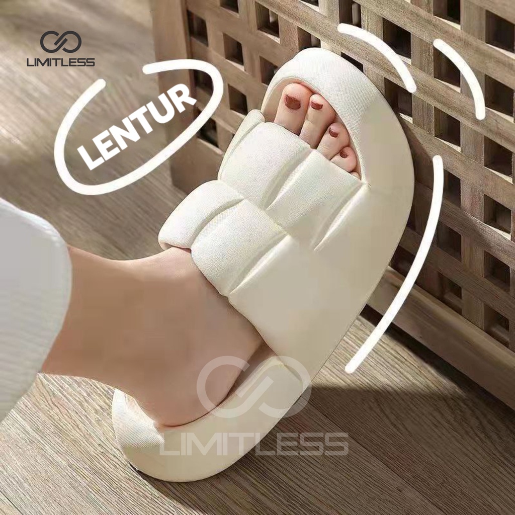 Sendal Slop Wanita Empuk Ringan Kekinian Fashionable Sandal Rumah Selop Cewek Slide Anti Slip On Eva Phylon Nyaman Rumahan Terbaru Korean Style