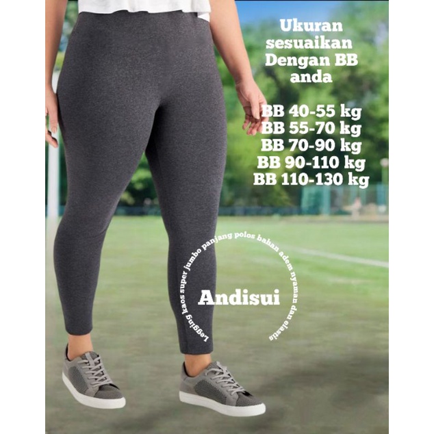 Legging Kaos Jumbo Polos Premium L-XXXXL BB 40-130kg