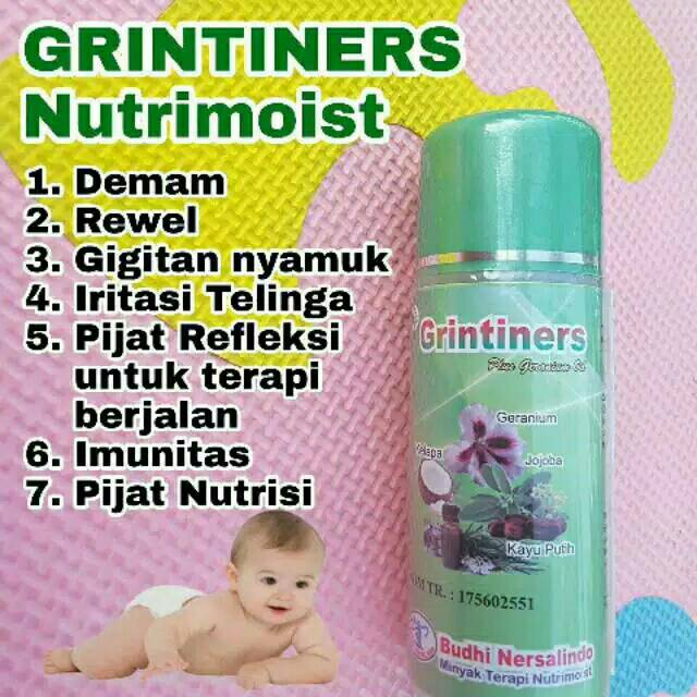 Nutrimoist Essential Oil Grintiners Rewel Fever Nyeri Tumbuh Gigi Bayi Indonesia