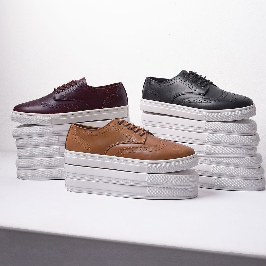 Nelson Brown | Sepatu Casual Sneakers Kasual Polos Ori Pria New Lokal Footwear Jalan | FORIND Kenzio