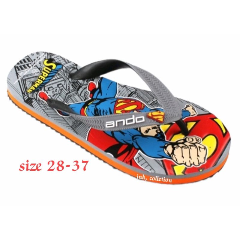 sandal jepit anak original ando superman