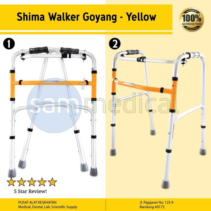 Medica - Walker Goyang Yellow Adjustable   Alat Bantu Jalan