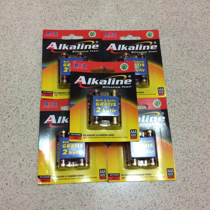 

Baterai Alkaline - Tinta Stempel - Plastik Wraping Battery A3 Alkaline 4+2 / Battery Aaa Alkaline