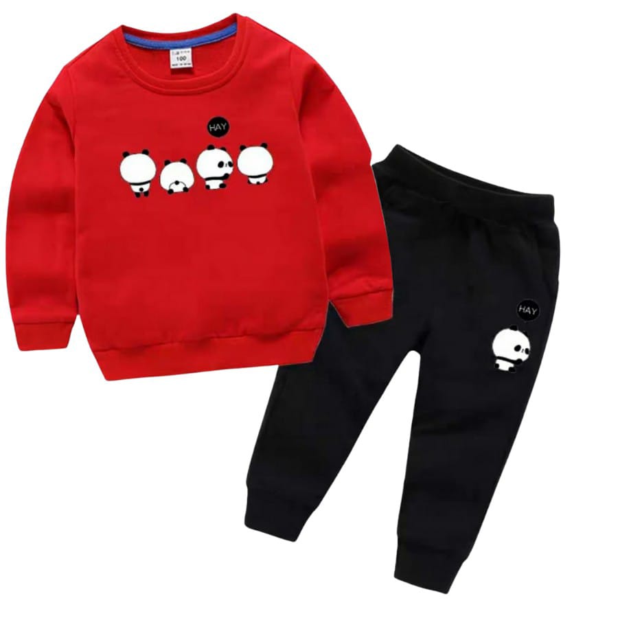 BO - SETELAN SWEATER PANDADA / FASHION ANAK LENGAN PANJANG / FASHION ANAK PEREMPUAN