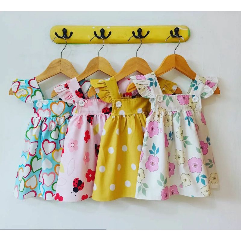 Dress Bayi Perempuan 0 6 12 18 Bulan Dress Overall Anak Bayi Murah-4