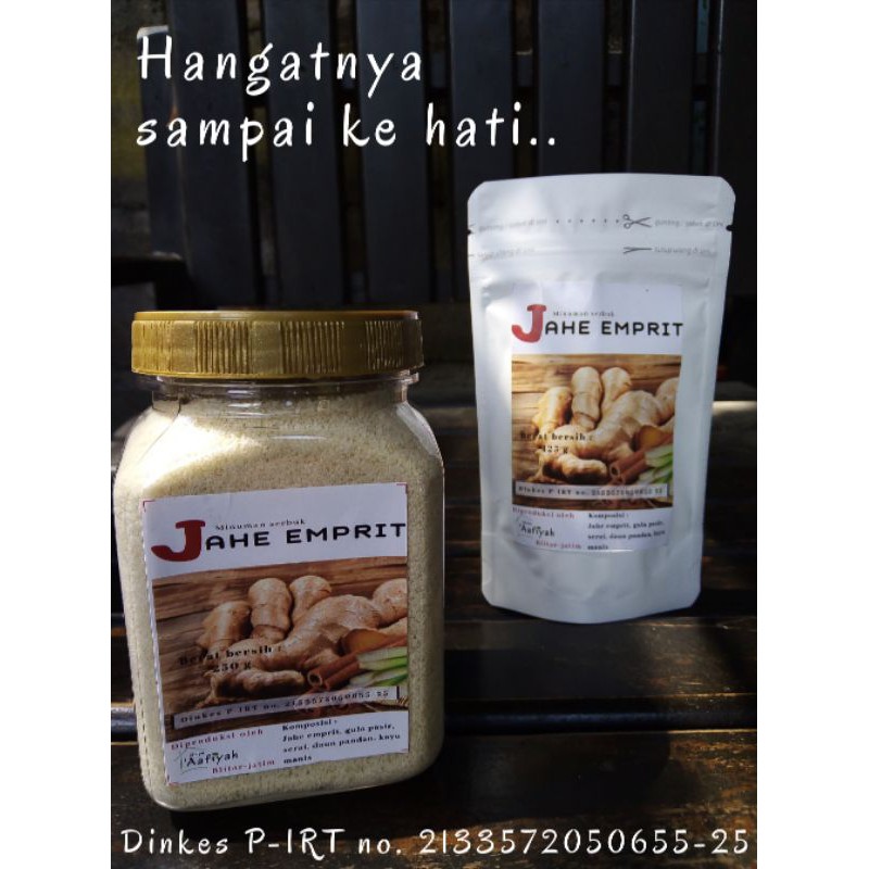 

Jahe Emprit kemasan toples netto 250 gram griya 'Aafiyah