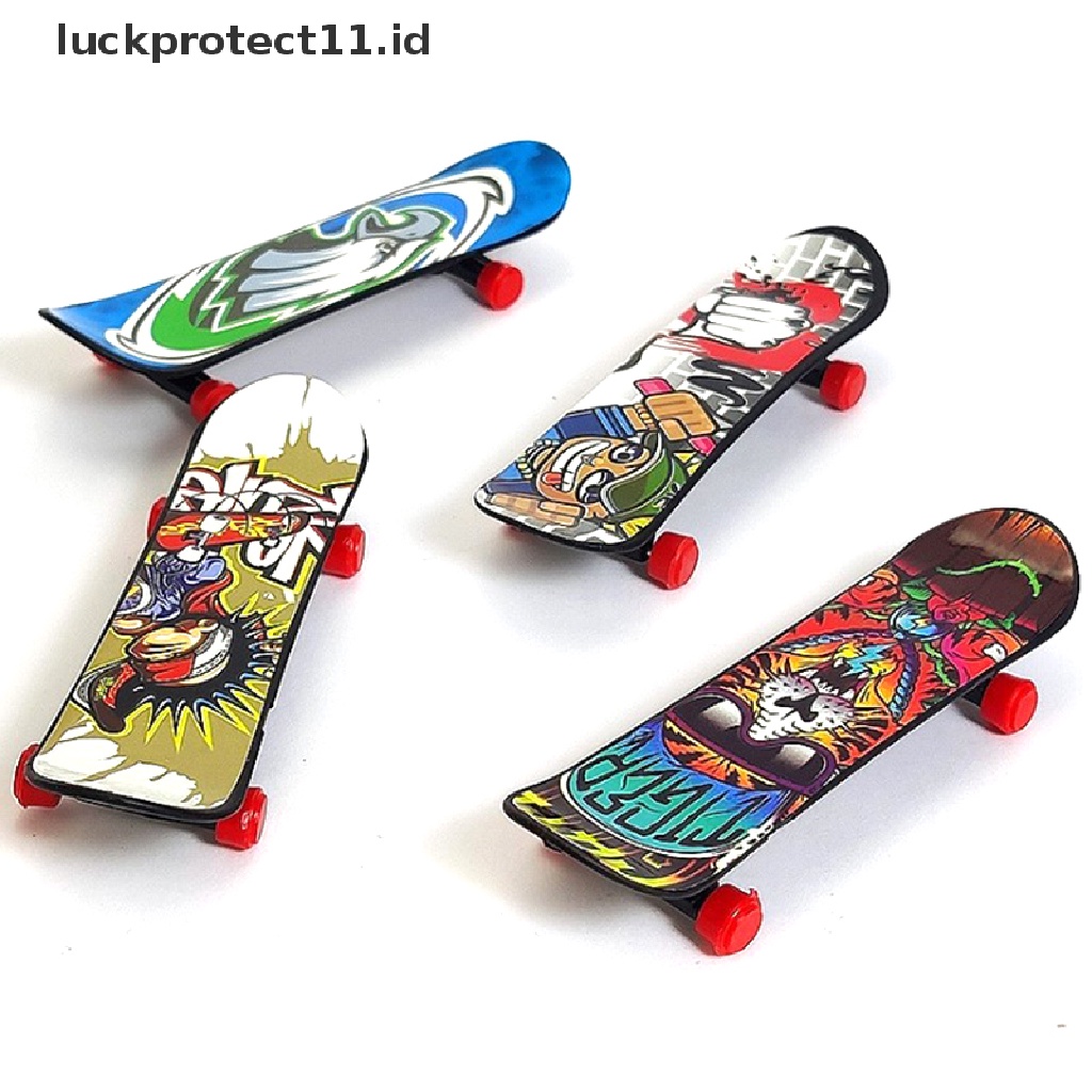 (Luckprotect11) Kacamata Pelindung Untuk Pria / WanitaId 1pc Mainan Skateboard Jari Mini Bahan Plastik