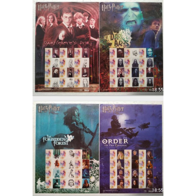 Satu Set Perangko Indonesia Prisma Harry Potter
