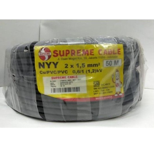 Kabel Supreme NYY 2x1,5mm 50m (Kabel Tanah)
