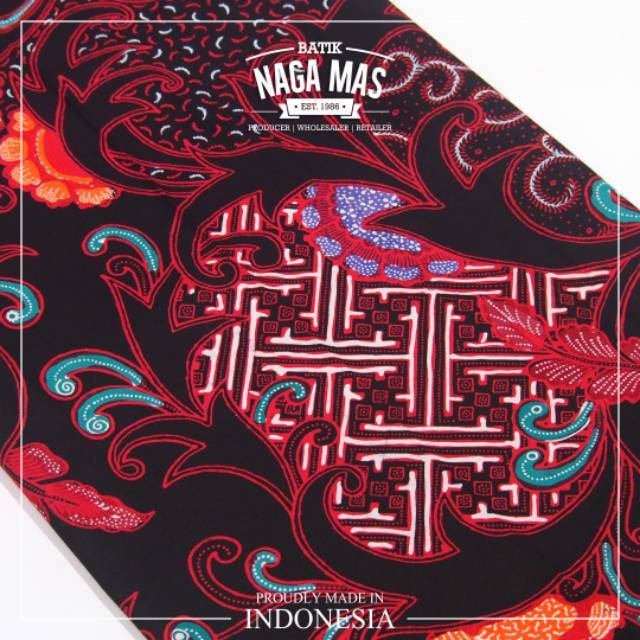 BATIK NAGA MAS - KAIN BATIK MERAH HELLBOY SULUR