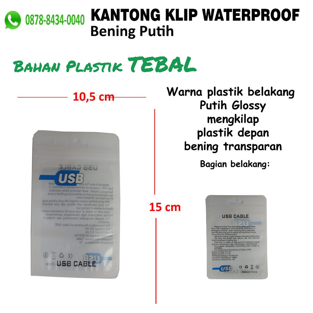 Packing Plastik 15x10.5 cm Pembungkus Kemasan Ziplock 1 Pack Isi 100 Pcs