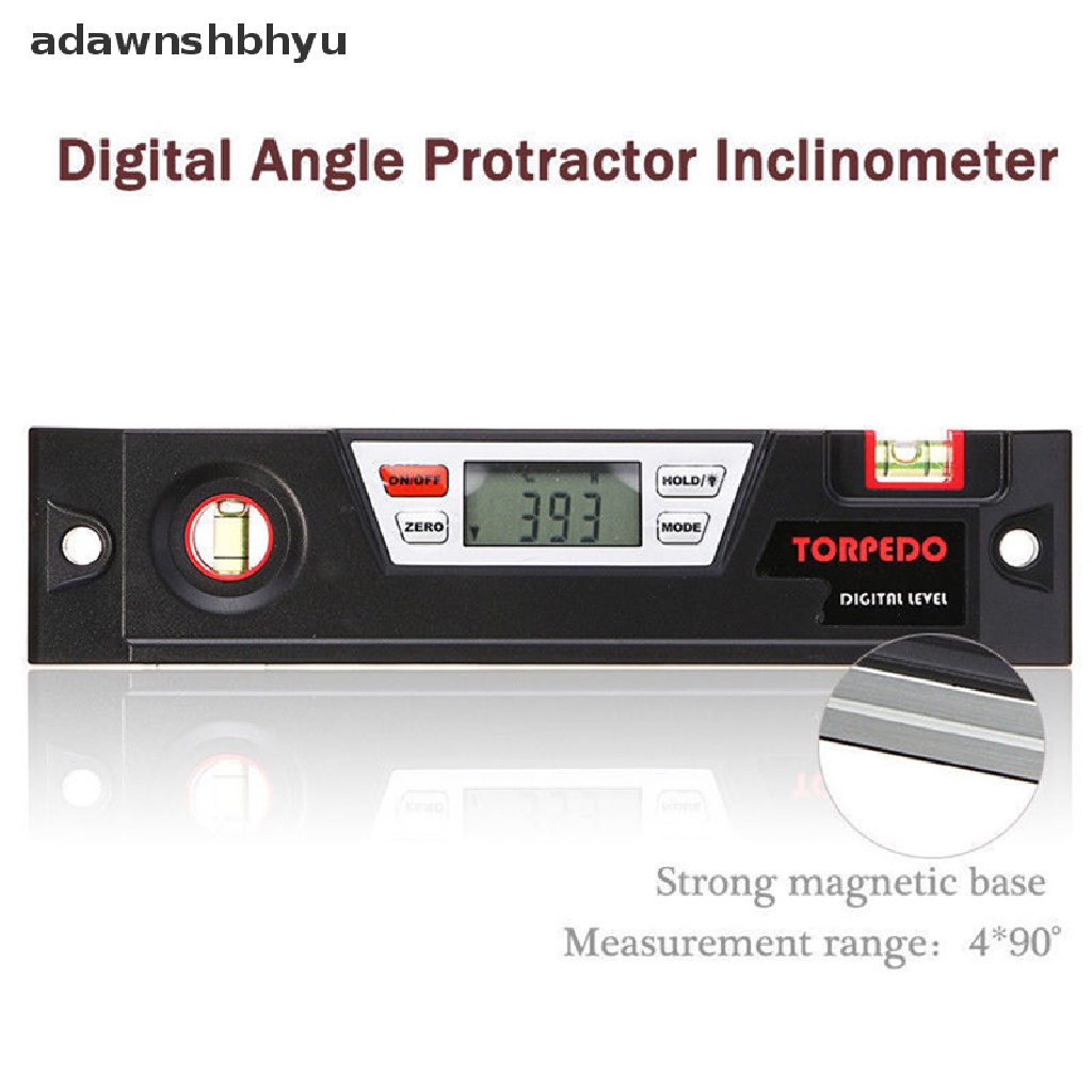 Adawnshbhyu LCD Digital Angle Finder Gauge Bevel Kotak Busur Derajat Inclinometer Waterpas