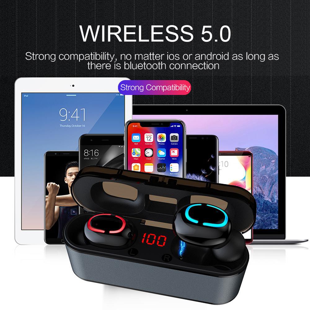 TWS [TRUE WIRELESS] MURAH EEARPHONE L EARBUDS BLUETOOTH HBQ-Q68 ORIGINAL