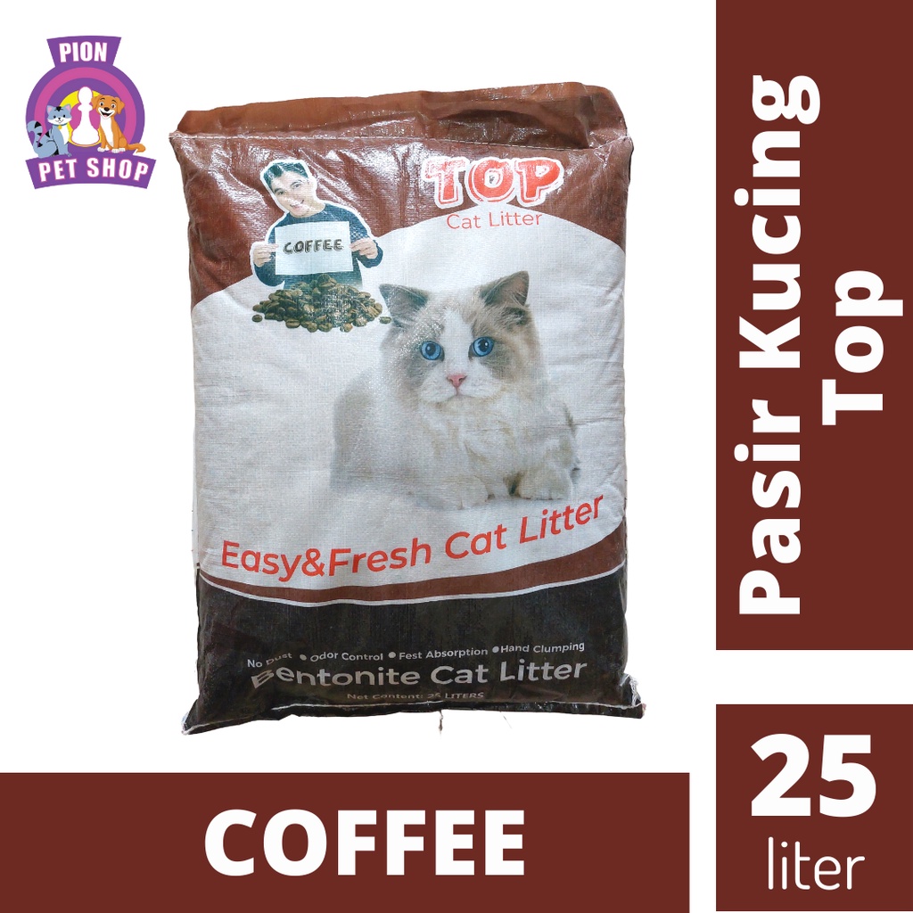 Pasir Gumpal Wangi Bentonite - Top Cat Litter 25 liter - Pasir Merk Top