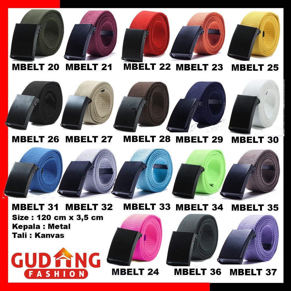 Tali Pinggang Webbing Logam Pria MBELT 35