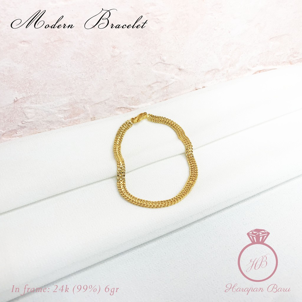 Gelang Emas 24 Karat 99% - Bracelet 2 | Gelang Kawin, Gelang Berbagai Model