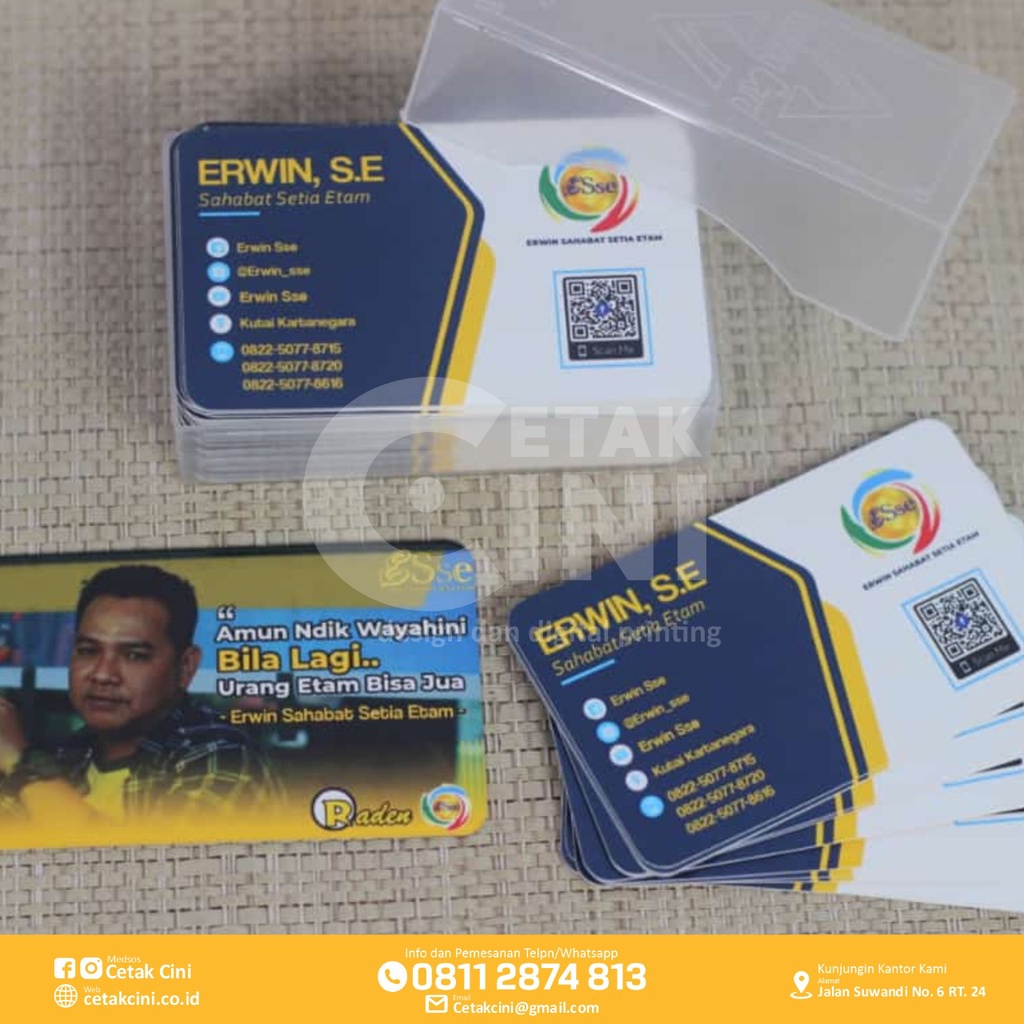 

Kartu Nama 2 sisi potong sudut