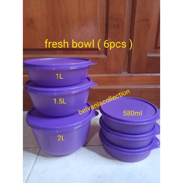Tupperware mangkuk fresh bowl set ( 6pcs ) freenya modular bowl 600ml