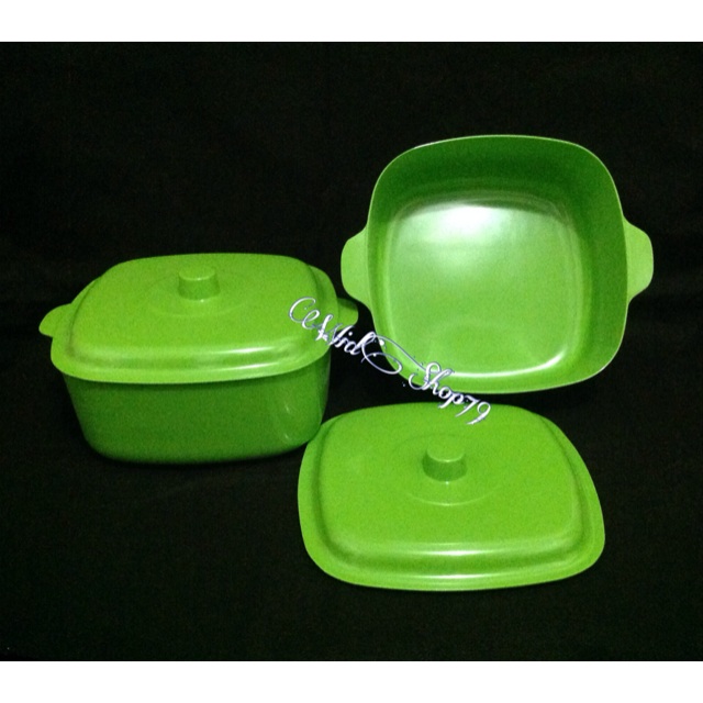 Wadah/Mangkok Saji+Tutup Persegi (Melamin)