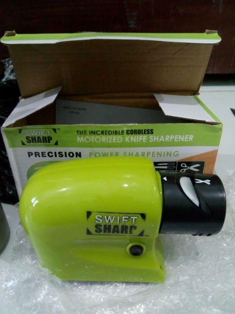 Swifty Sharp Peralatan Dapur Mesin Asahan Pengasah Pisau Gunting Otomatis Elektrik Knife Praktis Ori