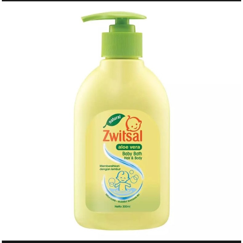 Zwitsal Natural Baby Bath Aloe Vera  2in1 Hair &amp; Body 300ml