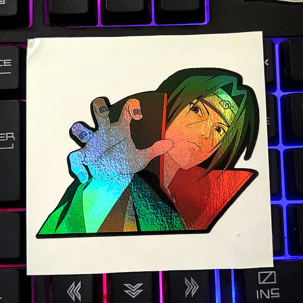 STICKER STIKER HOLOGRAM ANIME -NARUTO- ITACHI - STIKER LAPTOP