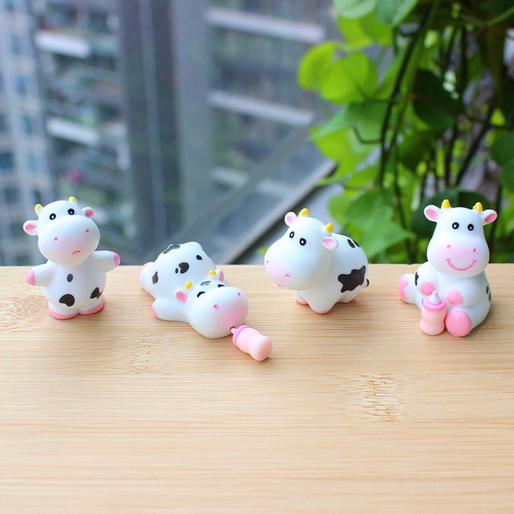 Rebuy Miniatur Sapi Resin Handmade Dekorasi Lanskap Mikro / Kantor / Craft Anak