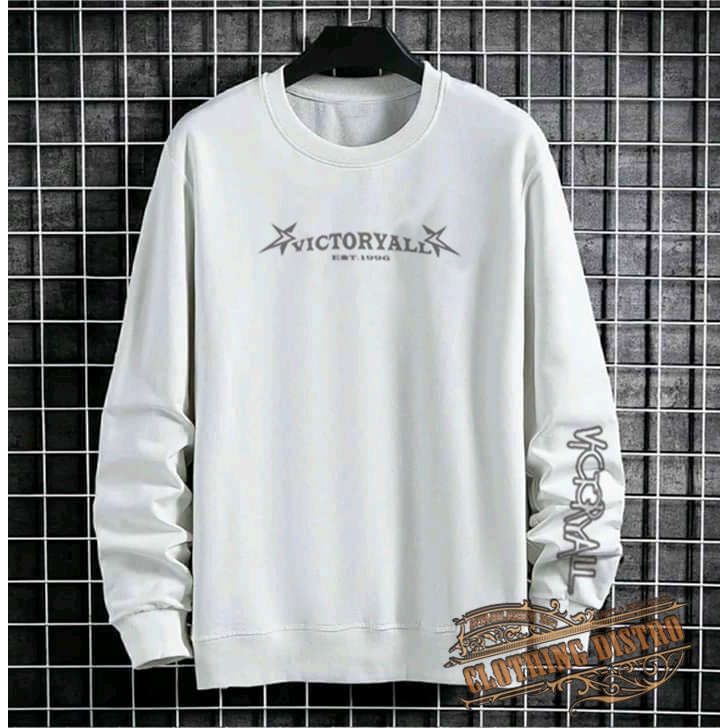  Bloods Crewneck Black Motif Simpel Pria/Wanita Premium Quality SWEATER PRIA/WANITA L XL VCRL-2