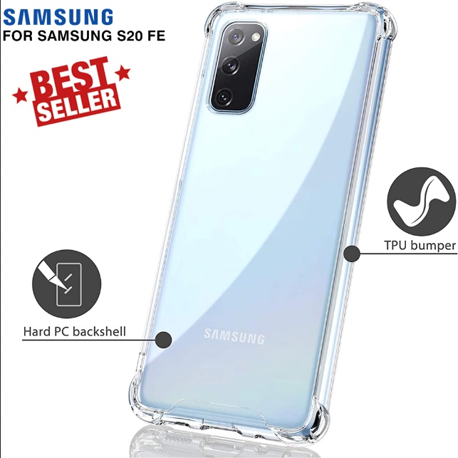 Case Samsung S20 FE AirBag Clear TPU Anti Crack Soft Anti Kuning