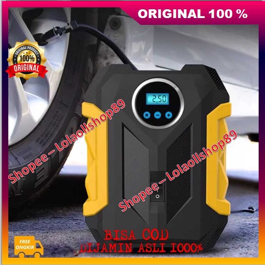Pompa Ban Mobil Truk Motor Elektrik & Cek Tekanan Angin Digital 100% ASLI ORIGINAL
