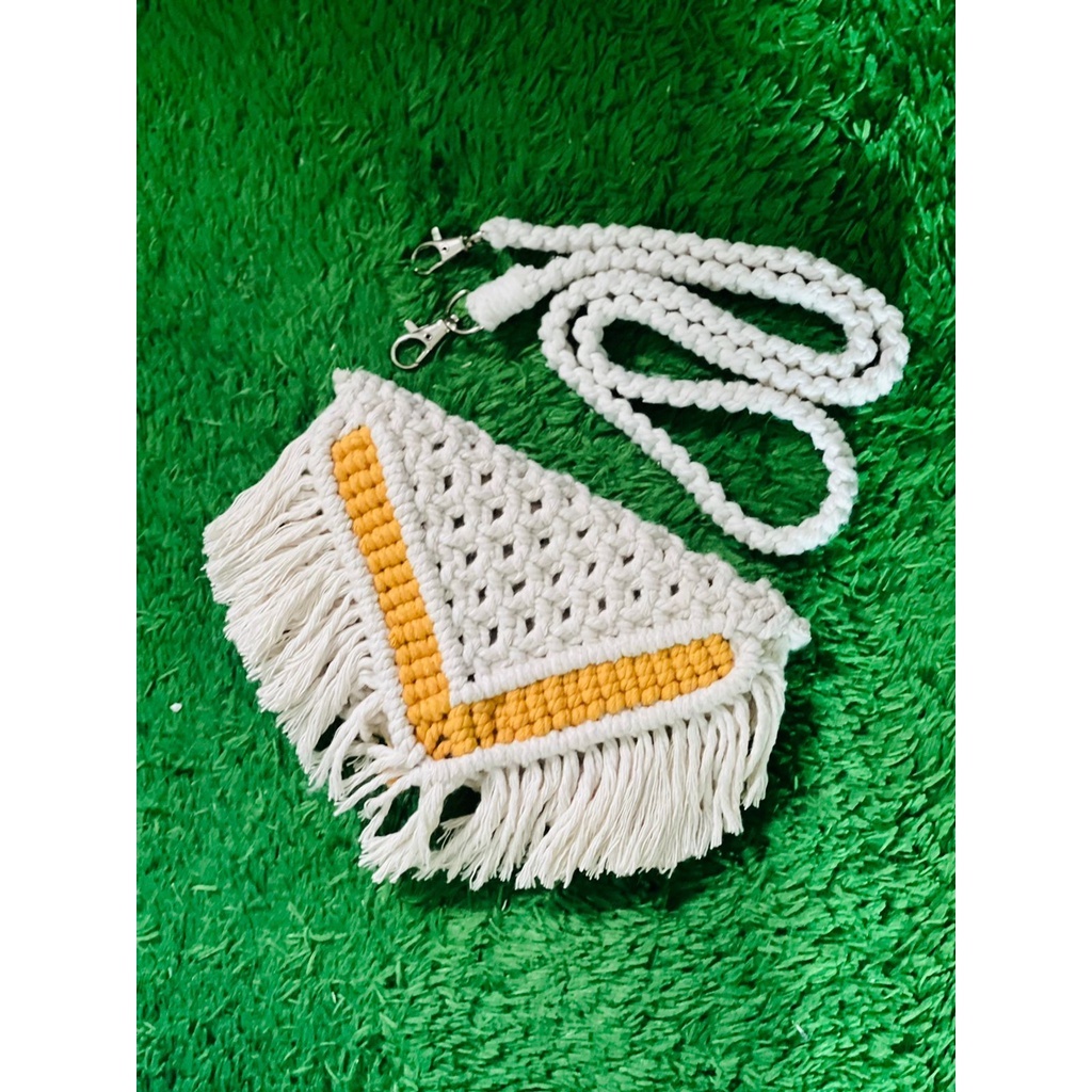 READY STOK) macrame Sling bag / clutch/ macrame tas ( TAS 006)