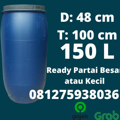 Drum Air Plastik 150 Liter Besar Tempat Sampah Ember Baskom HDPE Tebal