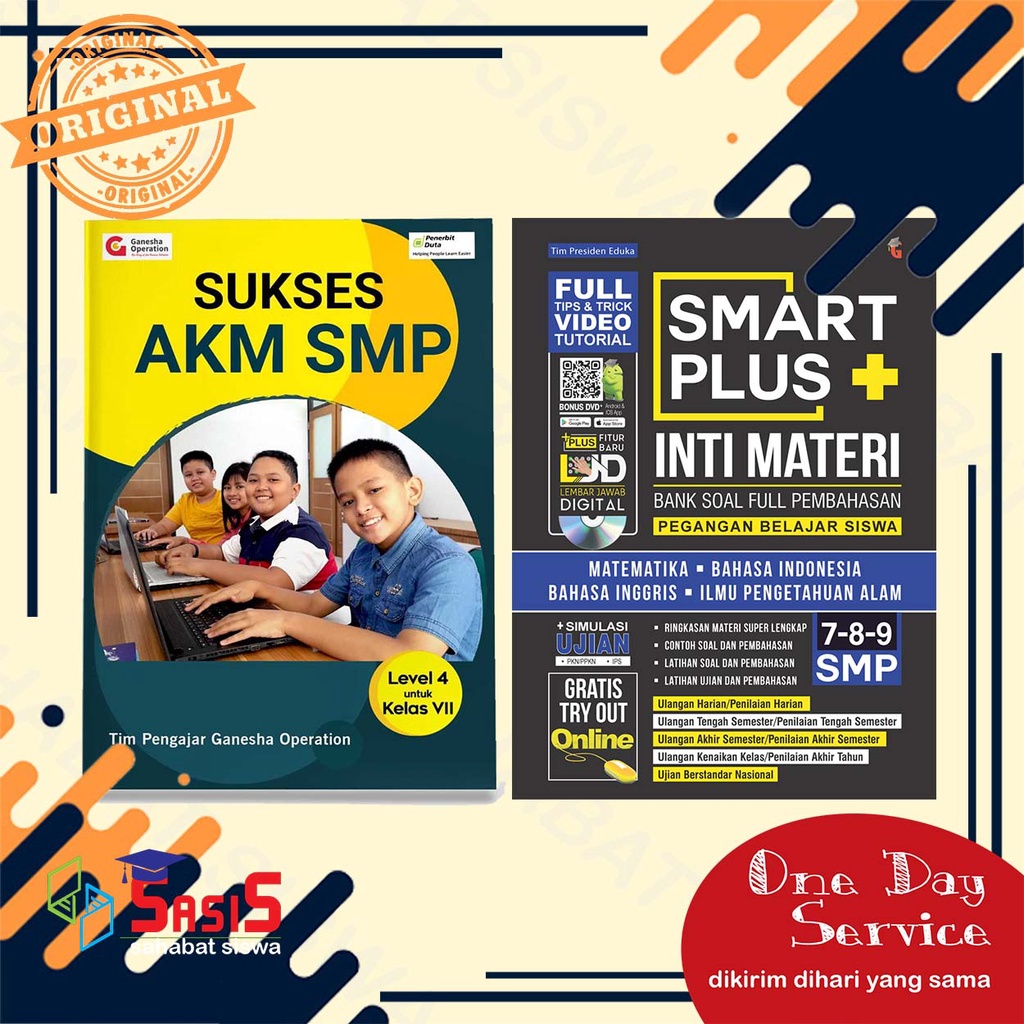 PAKET BUKU AKM SMP SUKSES AKM SMP BUNDLING BUKU MATERI SMP BANK SOAL FULL PEMBAHASAN