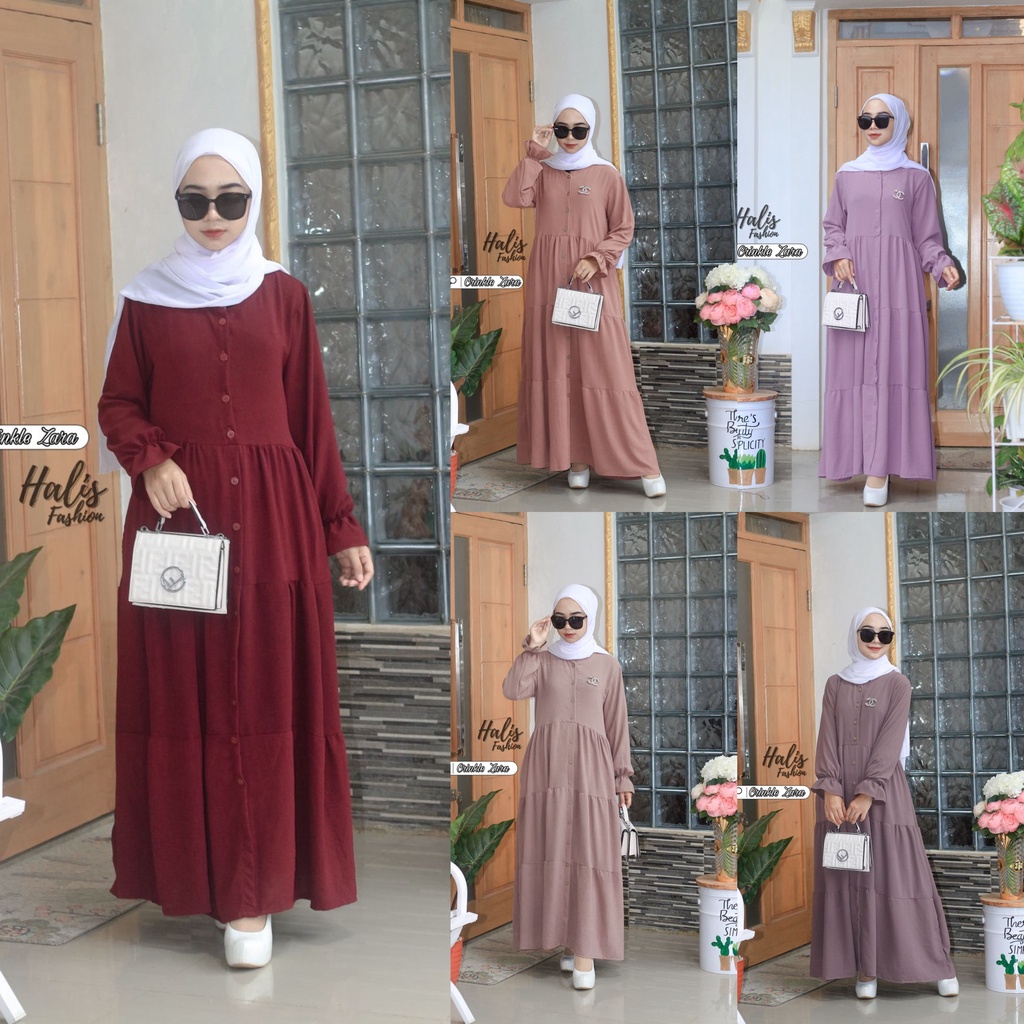 MIDI &amp; MAXI DRESS CRINGKLE ORI HALIS CERIA WIDYA ZARA JULIA OMBRE VINTAGE LOOK ootd fashion