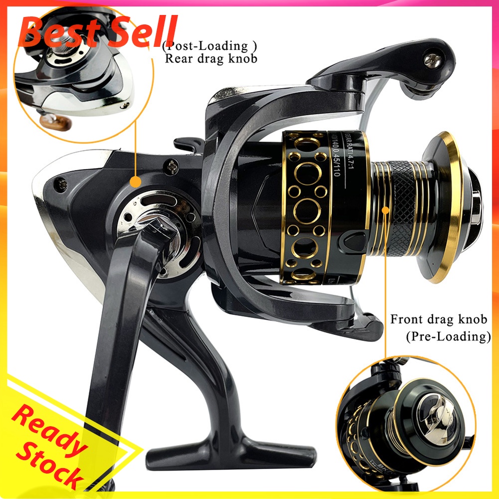 BK 13BBs Right Left Hand 5.2/1 / 4.7/1 Metal Line Cup Spinning Fishing Reel