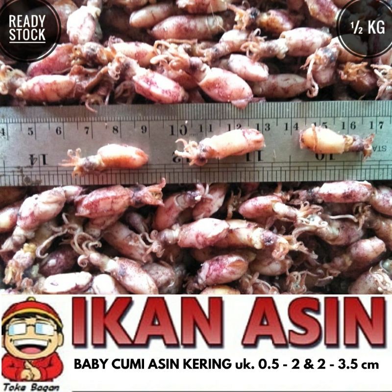 

BABY CUMI ASIN KERING 500 gr cap TOKE BAGAN SIAPI API