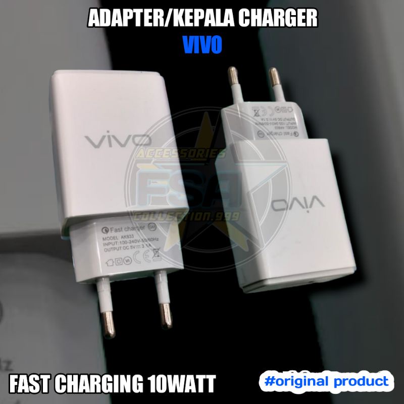 Adaptor Vivo/Kepala Charger Vivo 10W Support Fast Charging 2A