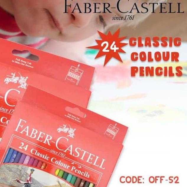 

Modern.. PENSIL WARNA KAYU 24 WARNA - FABER CASTELL CLASSIC 24 Warna (OFF-52)