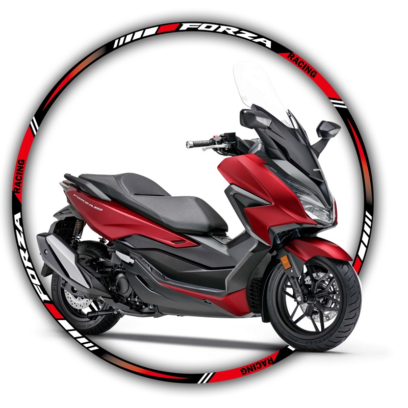 Honda Forza Reflektif Roda Stiker Tahan Air Hub Bergaris Aksesoris Motor Stiker untuk Honda Forza 125 250 300 350 750 MF13 2022 2021