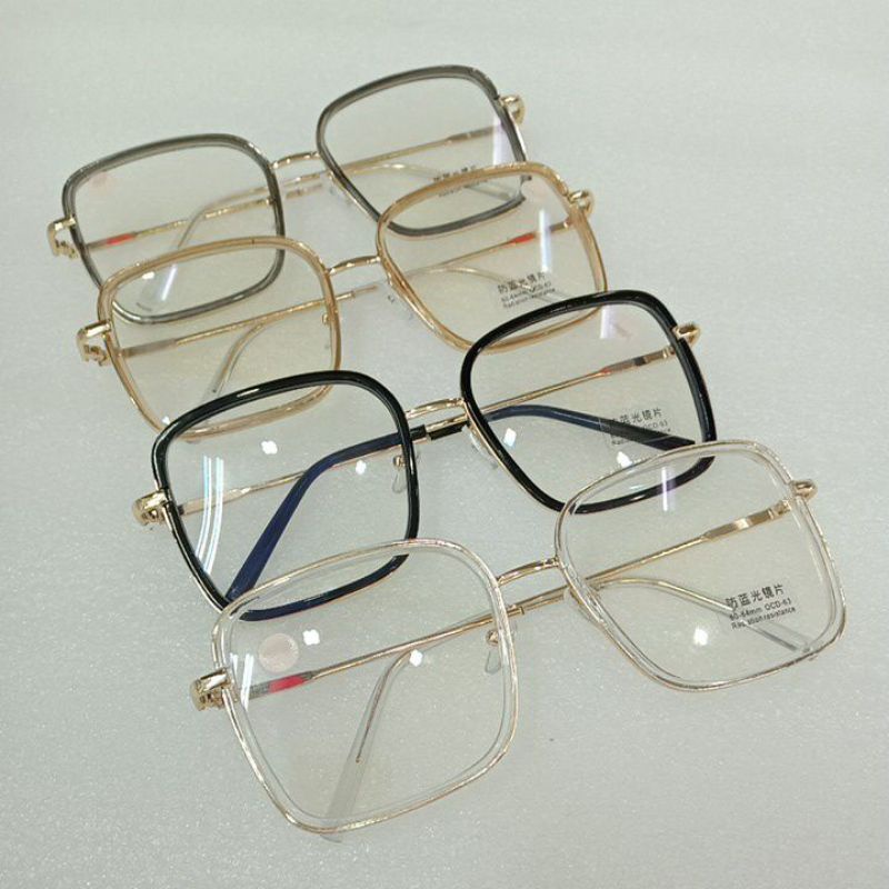 Frame Kacamata Besi Kotak