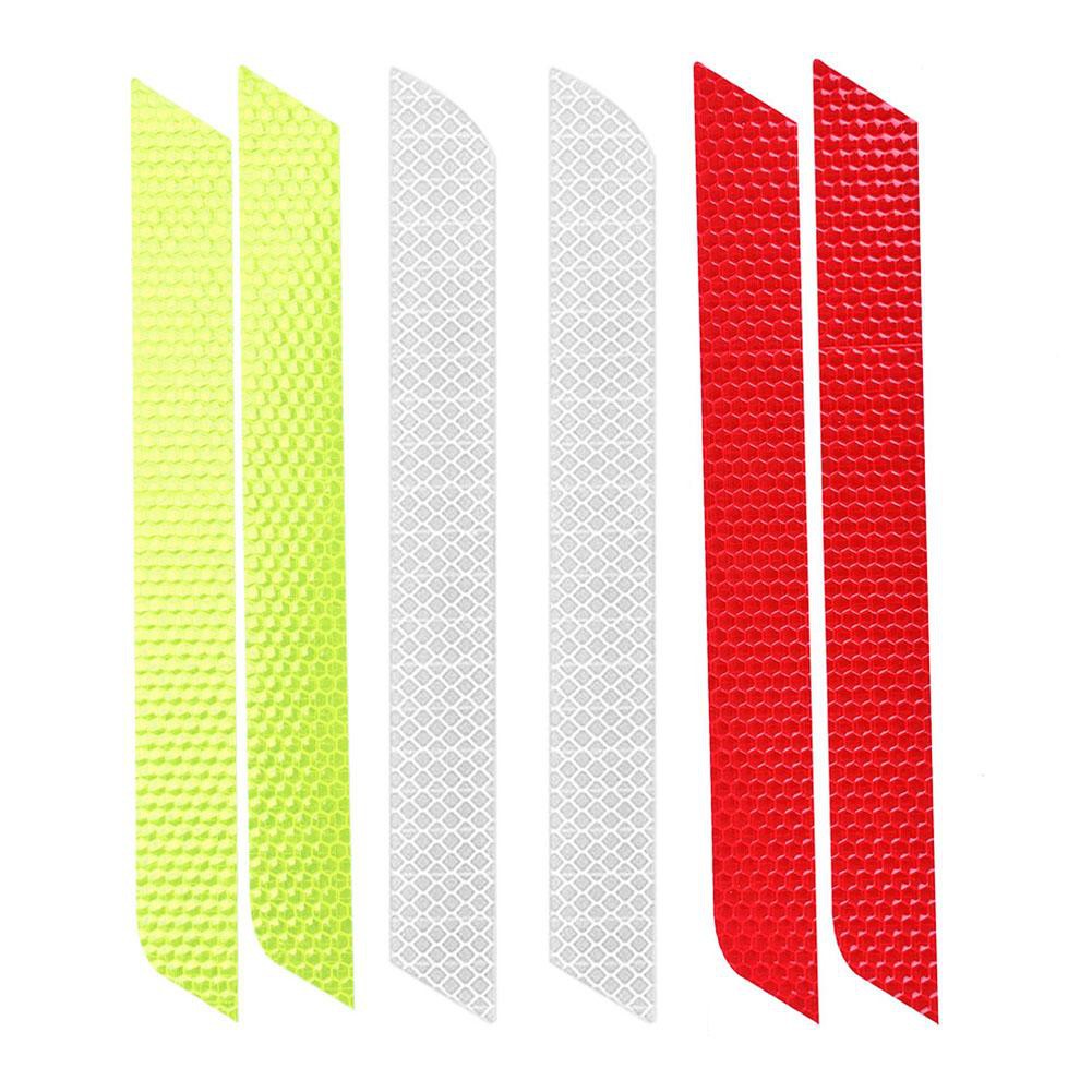 MOJITO 2pcs Car Reflective Sticker Decal Warning Tape Rear Tail Light Bumper Strip