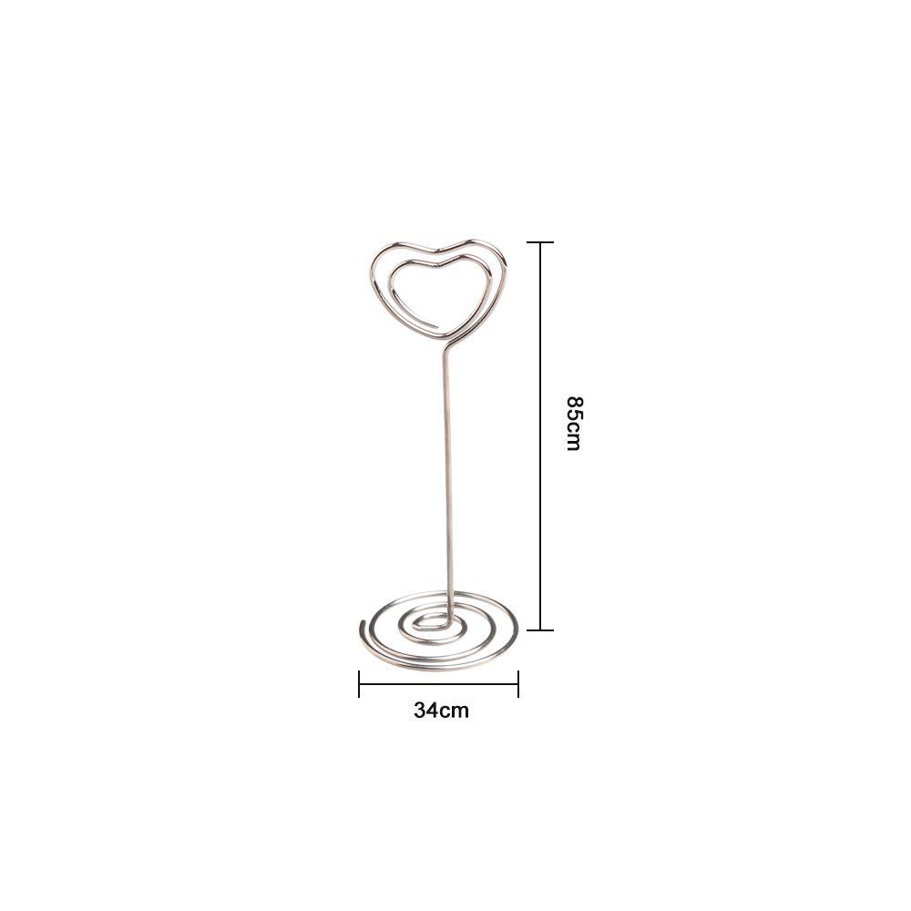 Suyo 1/5pcs Tempat Kartu Fashion Rose Gold Penjepit Kertas Bentuk Hati Desktop Dekorasi Foto Klip